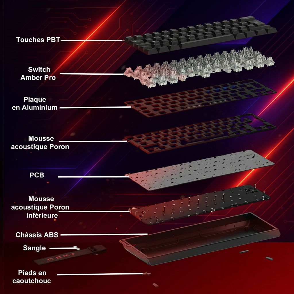 Clavier magnétique HIRO 60 HE (AZERTY) – Image 10