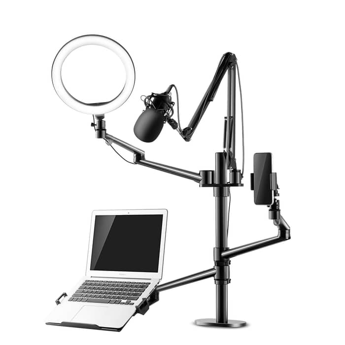Support OB-2 RingLight, écran, micro, tablette, laptop, smartphone