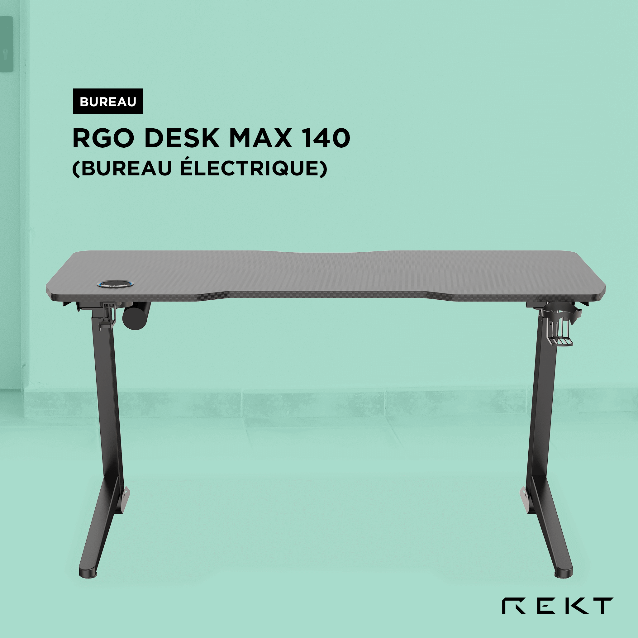Bureau électrique RGO DESK MAX 160 - 160 x 70 - REKT