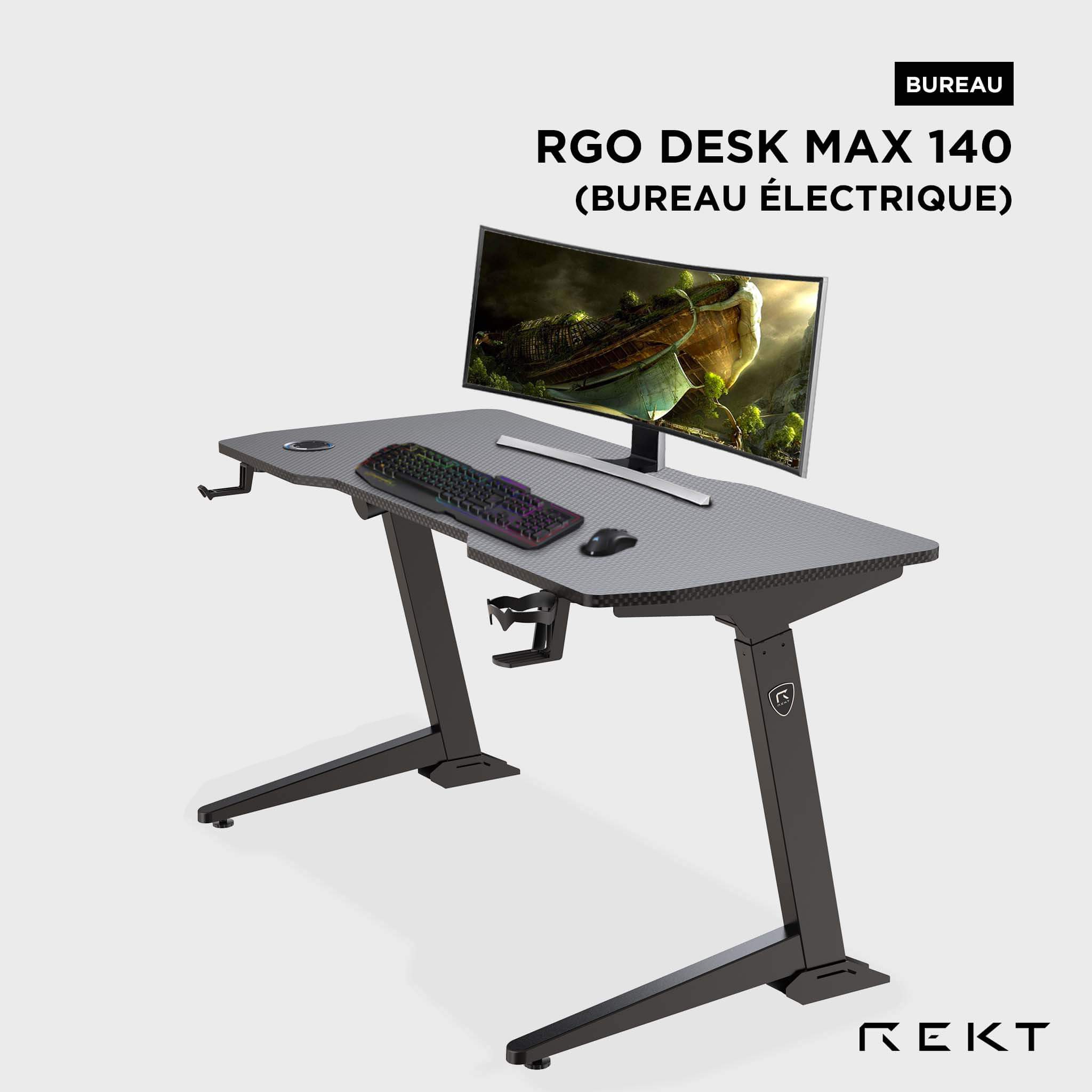 REKT R-Desk 140 - Bureau Gamer - Top Achat