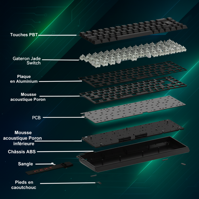 Clavier magnétique SHOGUN 68 (AZERTY) – Image 4